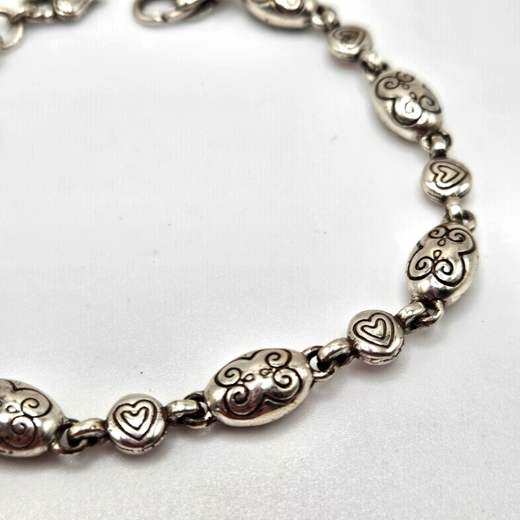 Brighton Power of Pink Bracelet Love Heals Link Silver Tone Breast Cancer Ribbon - Picture 3 of 8